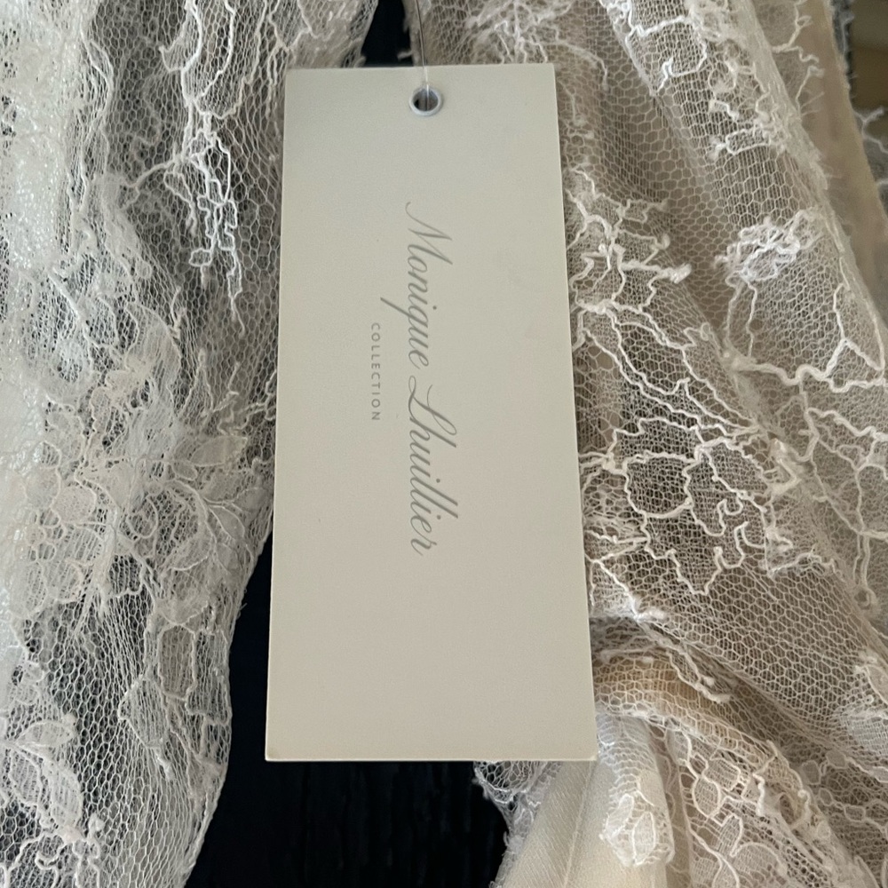 MONIQUE LHULLIER | Winslet | 2017 | Lace Wedding Dress A-Line Gown Long Sleeves - Picture 14 of 16